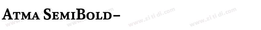 Atma SemiBold字体转换 Atma SemiBold字体转换